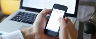 Business Laptop Mobile Hands