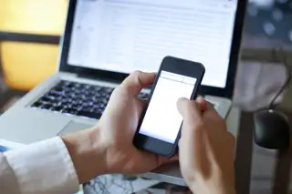 Business Laptop Mobile Hands