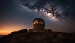 Hand Held Telescope Captures Majestic Milky Way Landscape Generated By Ai