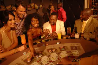 Mero Casino Blackjack Table People Playing 5