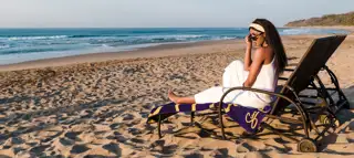 Wcs Activities Beach Model Relaxing On Beach