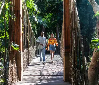 Sun City Cabanas Forest Couple Bridge