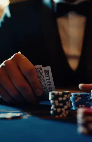 Close Up Poker Player S Hands