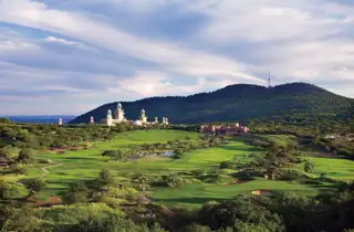 Sun City Lost City Golf Course With The Palace In The Background