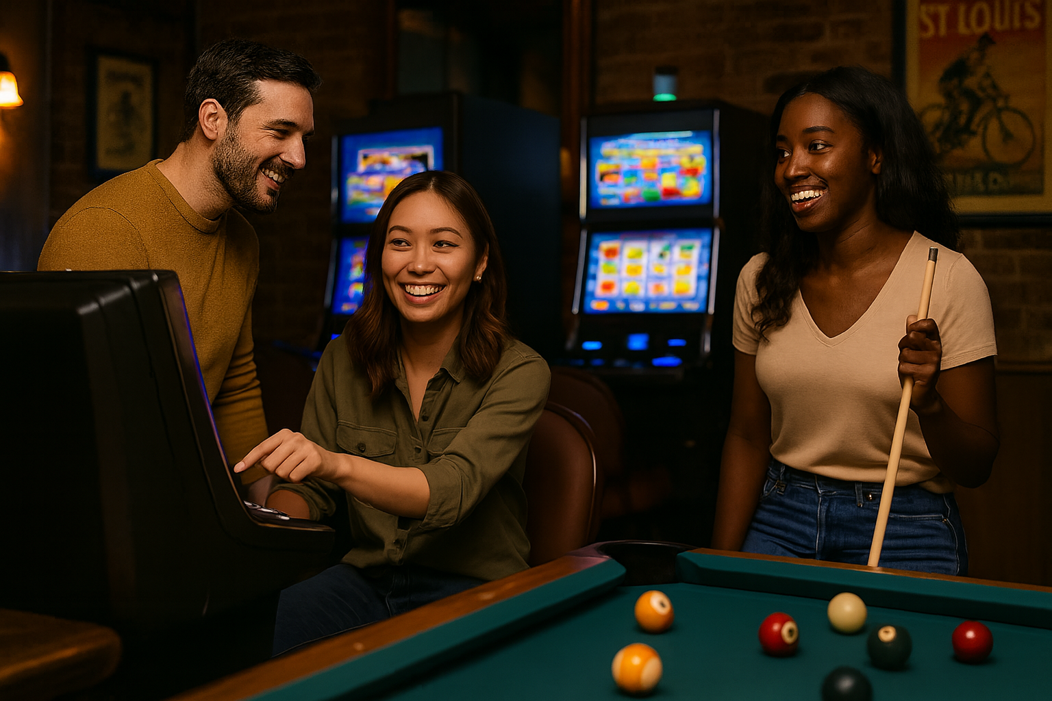 Friends Enjoying Games And Conversation