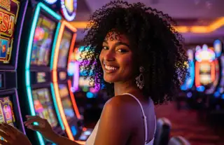 Gemini Generated Image Casino Slots Lady